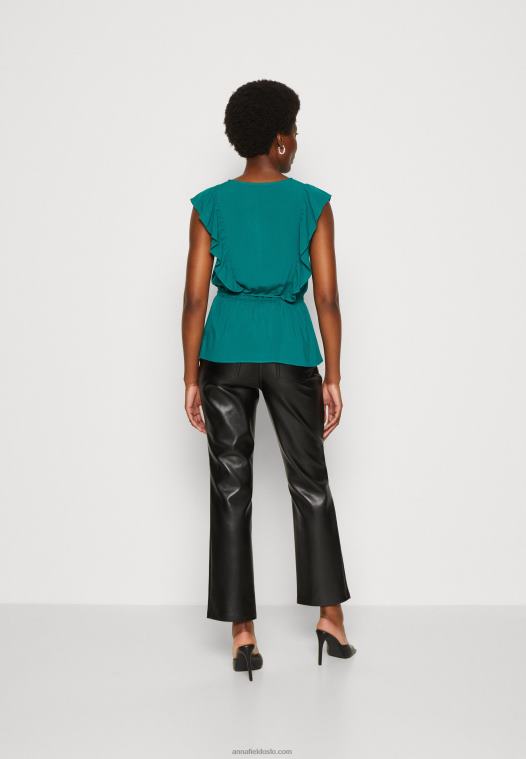 Anna Field kvinner topp grønn P266L436