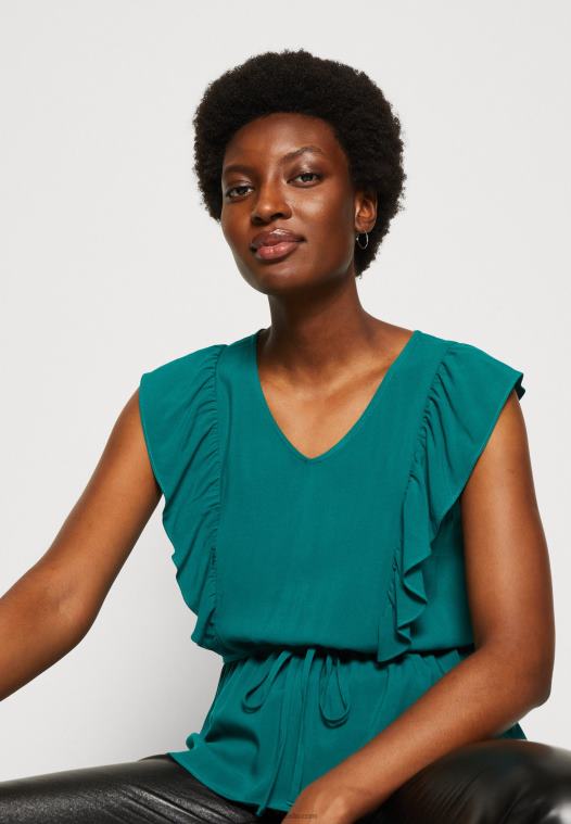 Anna Field kvinner topp grønn P266L436