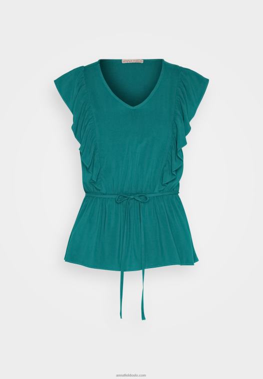 Anna Field kvinner topp grønn P266L436