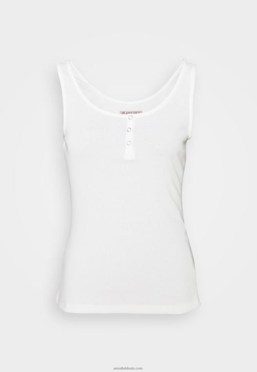 Anna Field kvinner topp hvit P266L387