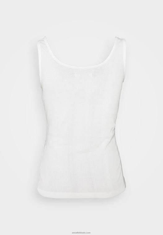 Anna Field kvinner topp hvit P266L387