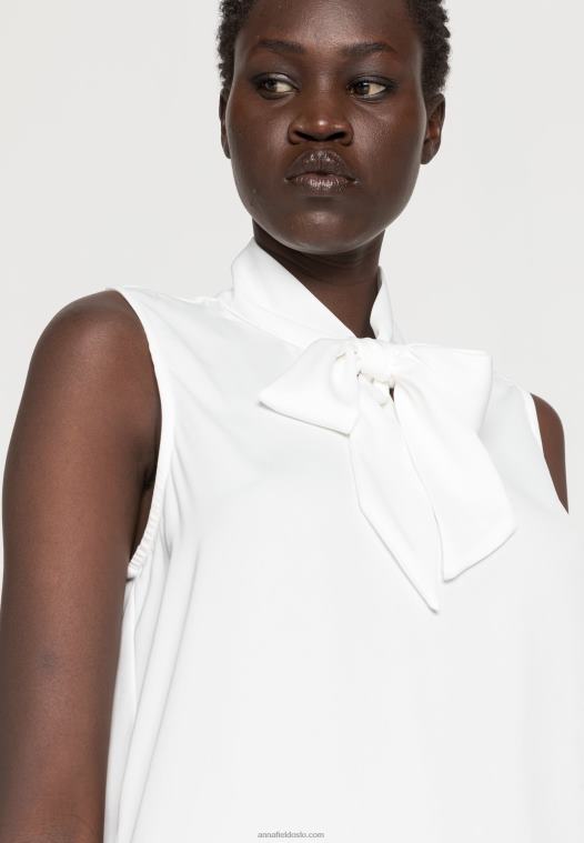 Anna Field kvinner topp hvit P266L407