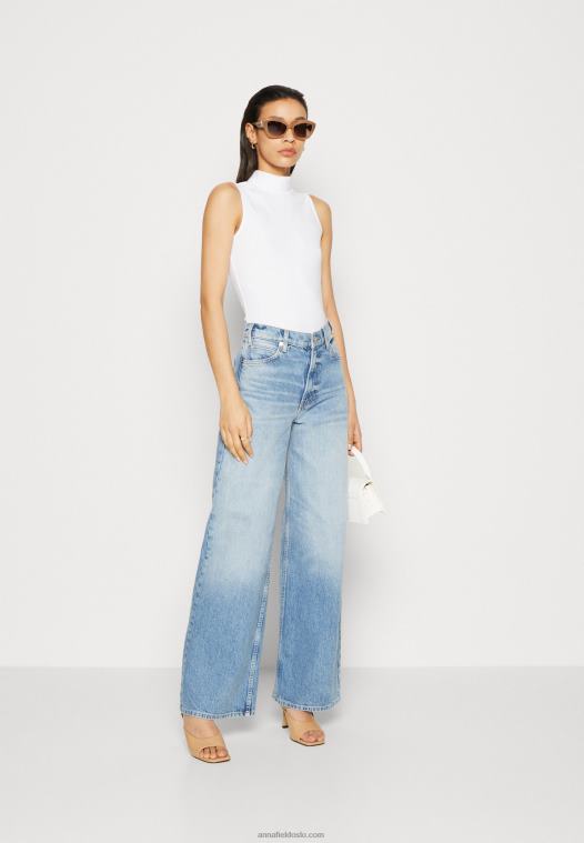 Anna Field kvinner topp hvit P266L465