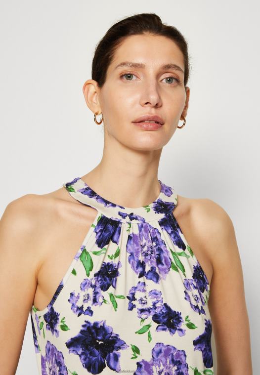 Anna Field kvinner topp hvit/blå P266L422