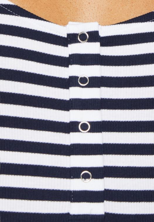 Anna Field kvinner topp hvit/blå P266L467