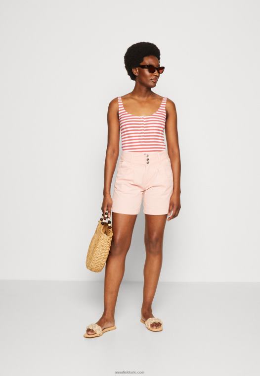 Anna Field kvinner topp hvit/rød P266L418