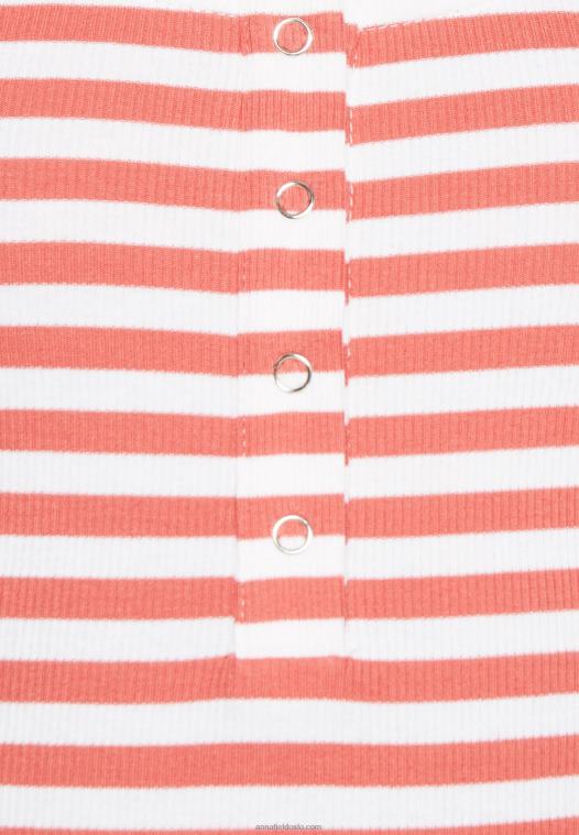 Anna Field kvinner topp hvit/rød P266L418