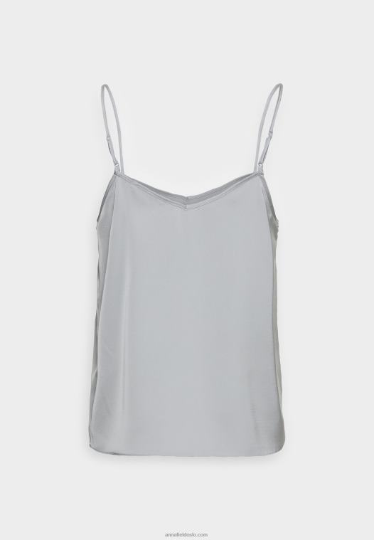 Anna Field kvinner topp lys grå P266L440