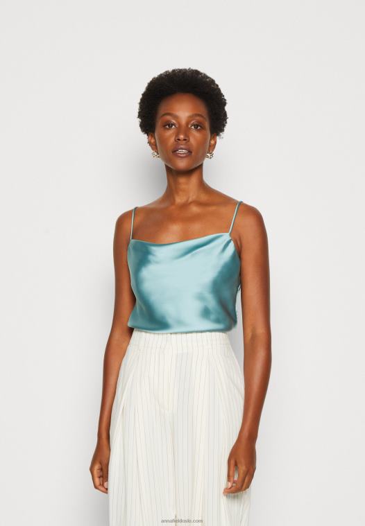 Anna Field kvinner topp lyseblå P266L432