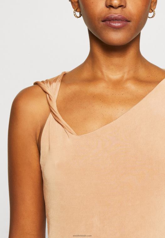 Anna Field kvinner topp lysebrun P266L509