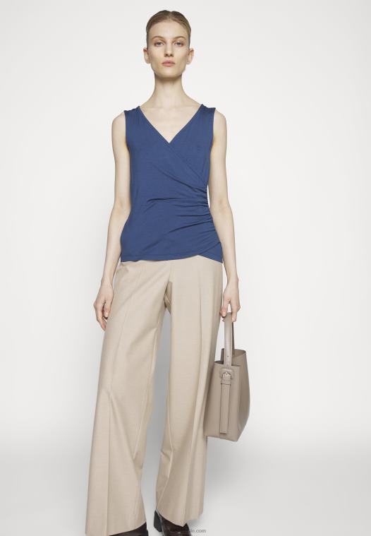 Anna Field kvinner topp mørkeblå P266L441