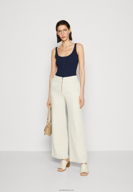 Anna Field kvinner topp mørkeblå P266L451