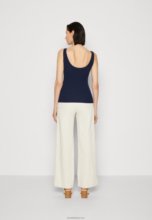 Anna Field kvinner topp mørkeblå P266L451