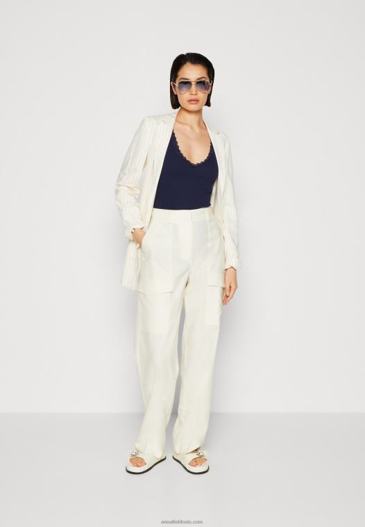 Anna Field kvinner topp mørkeblå P266L456