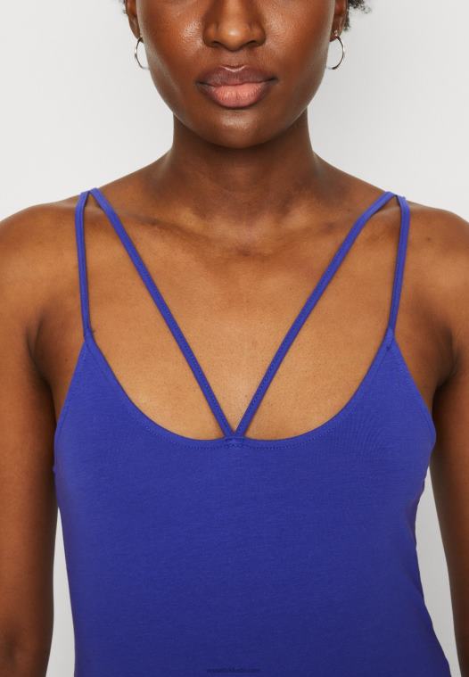 Anna Field kvinner topp mørkeblå P266L501