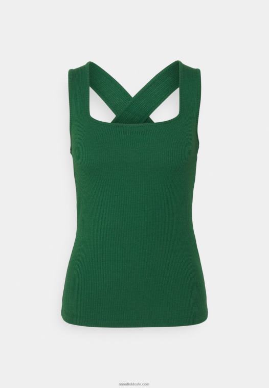 Anna Field kvinner topp mørkegrønn P266L425