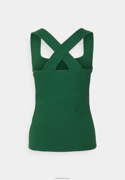 Anna Field kvinner topp mørkegrønn P266L425