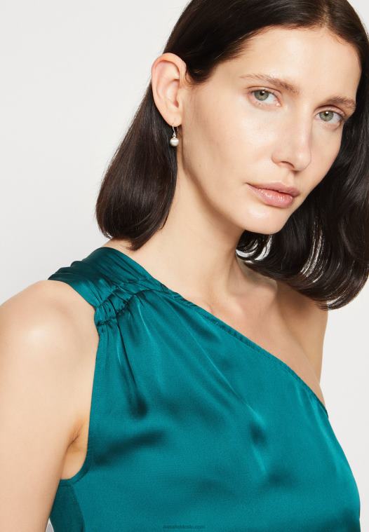 Anna Field kvinner topp mørkegrønn P266L462