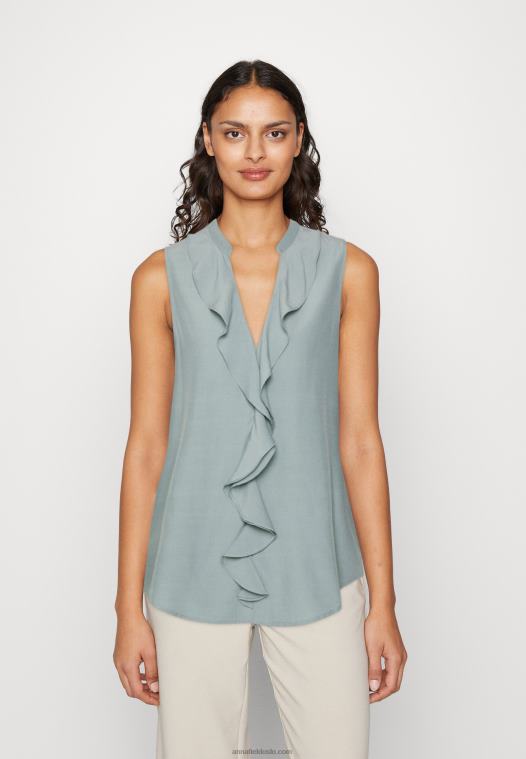 Anna Field kvinner topp mynte P266L392