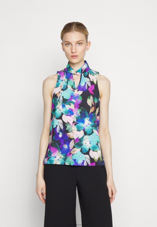 Anna Field kvinner topp nblå/lilla P266L505