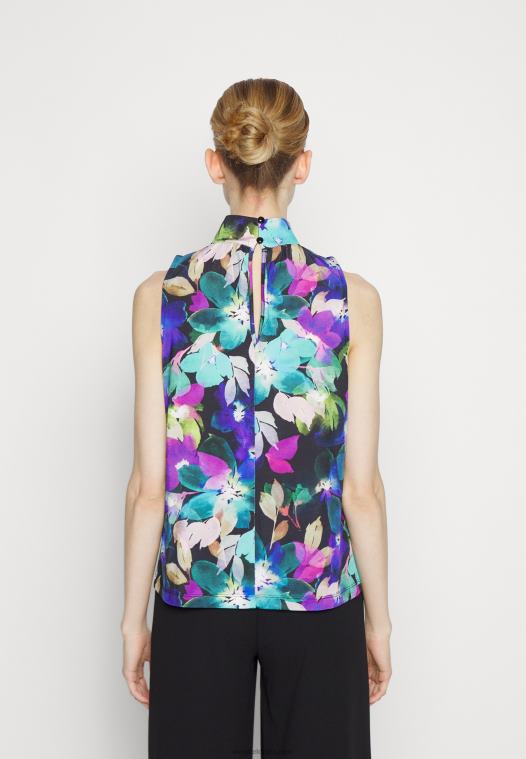 Anna Field kvinner topp nblå/lilla P266L505