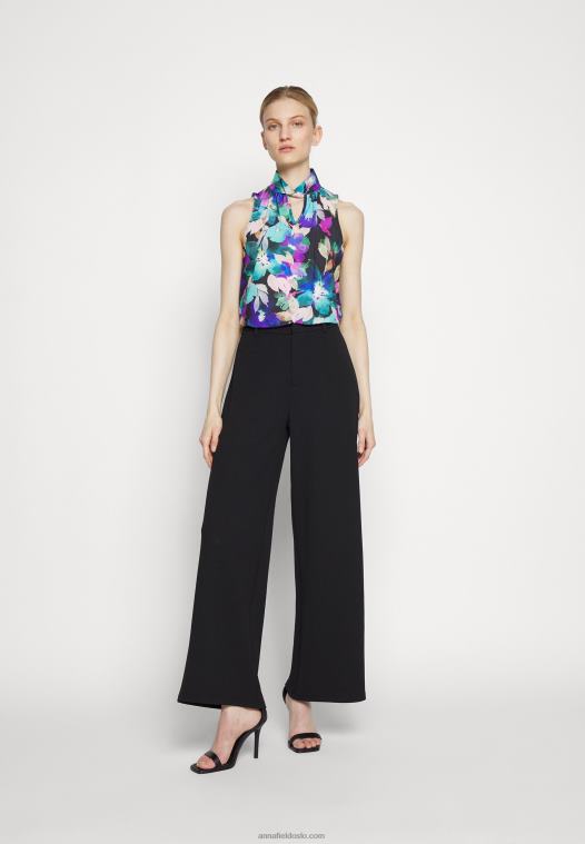 Anna Field kvinner topp nblå/lilla P266L505