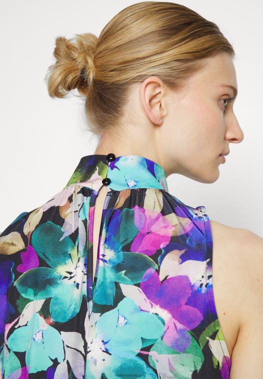 Anna Field kvinner topp nblå/lilla P266L505