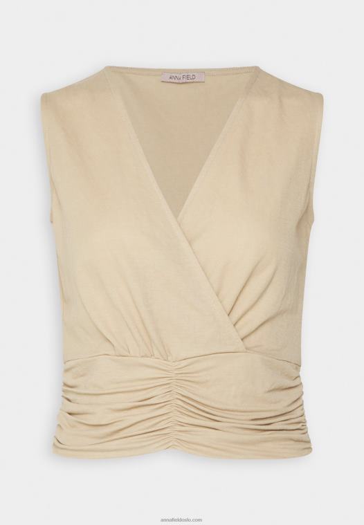 Anna Field kvinner topp sand P266L444