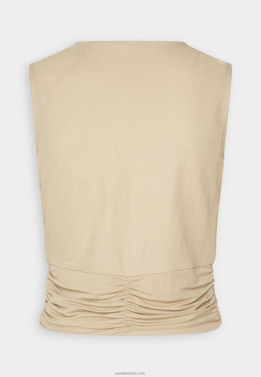 Anna Field kvinner topp sand P266L444