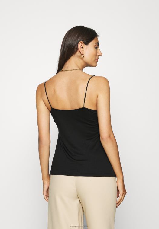 Anna Field kvinner topp svart P266L382