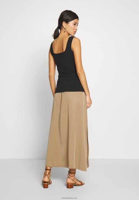 Anna Field kvinner topp svart P266L384