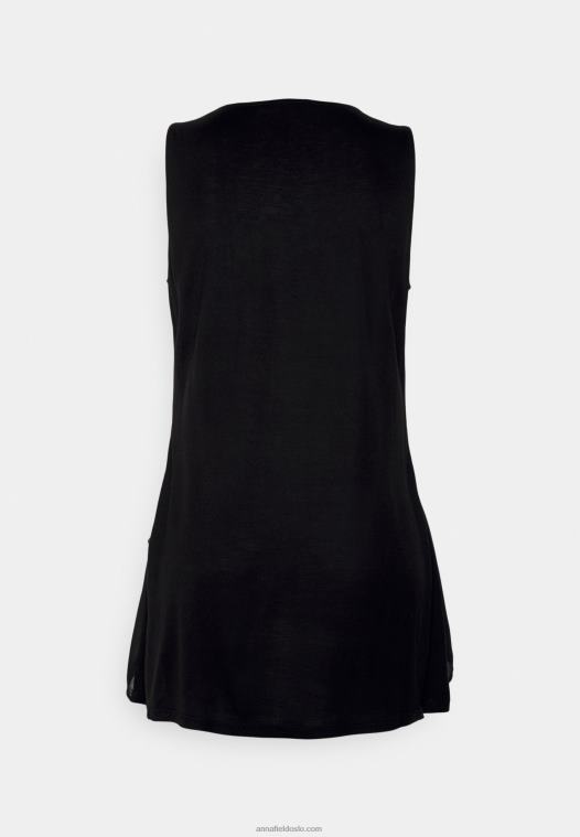 Anna Field kvinner topp svart P266L385