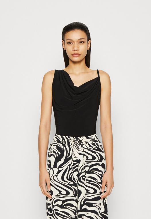 Anna Field kvinner topp svart P266L386