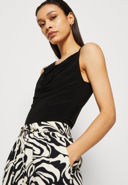 Anna Field kvinner topp svart P266L386