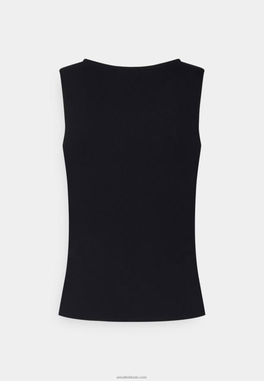 Anna Field kvinner topp svart P266L398