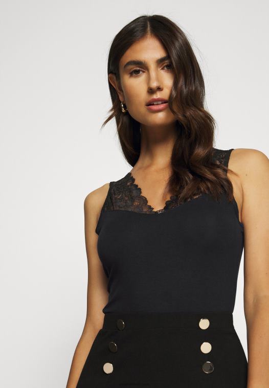 Anna Field kvinner topp svart P266L402