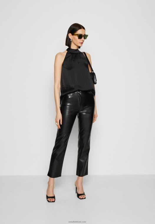 Anna Field kvinner topp svart P266L403