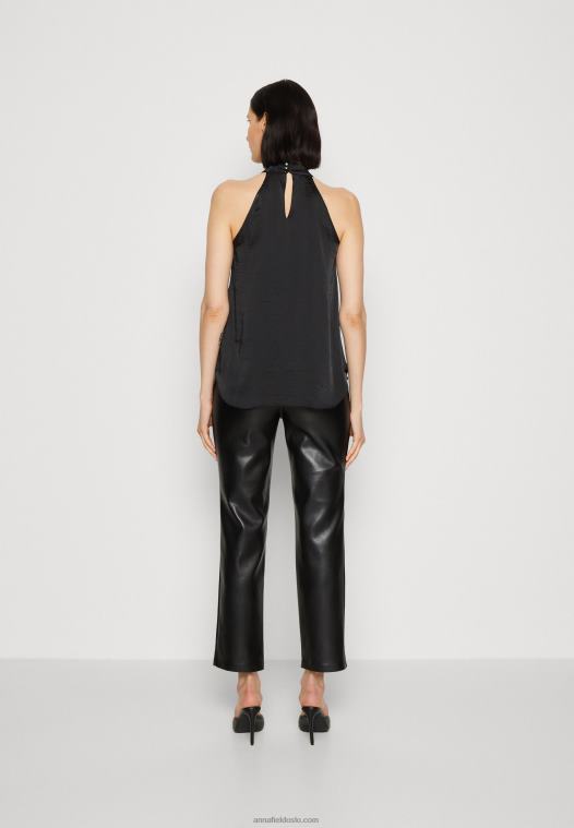 Anna Field kvinner topp svart P266L403