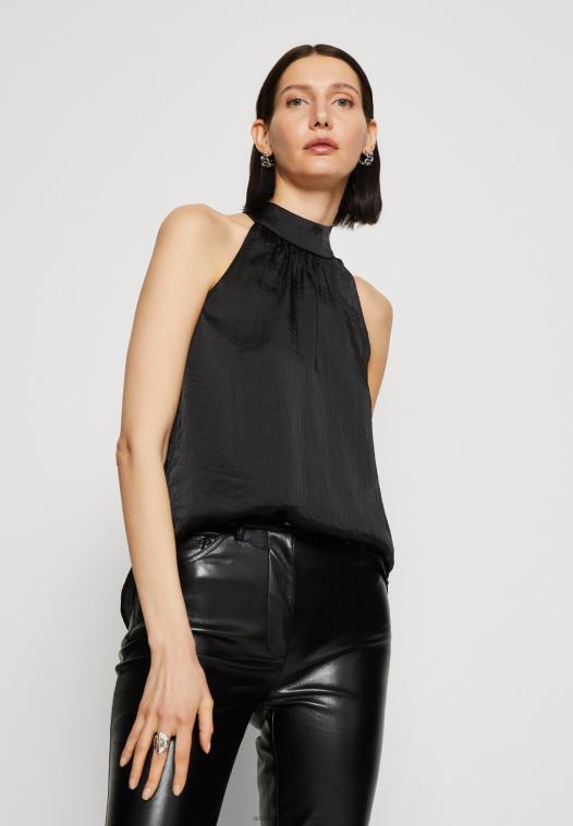 Anna Field kvinner topp svart P266L403