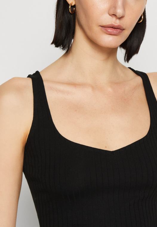 Anna Field kvinner topp svart P266L406