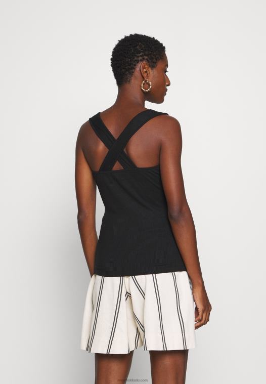 Anna Field kvinner topp svart P266L411