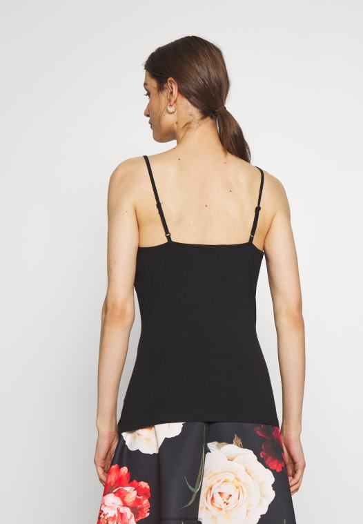 Anna Field kvinner topp svart P266L415