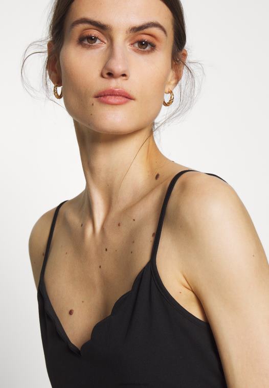 Anna Field kvinner topp svart P266L415