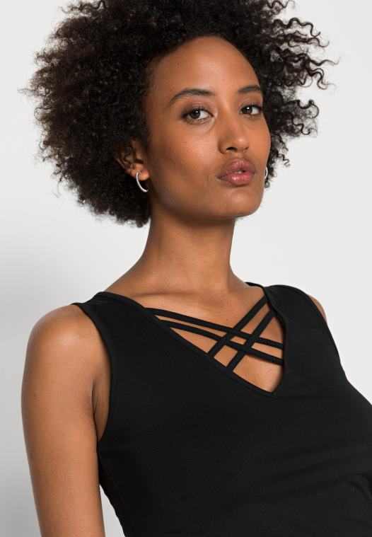 Anna Field kvinner topp svart P266L423