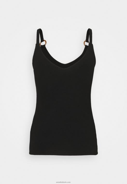 Anna Field kvinner topp svart P266L424