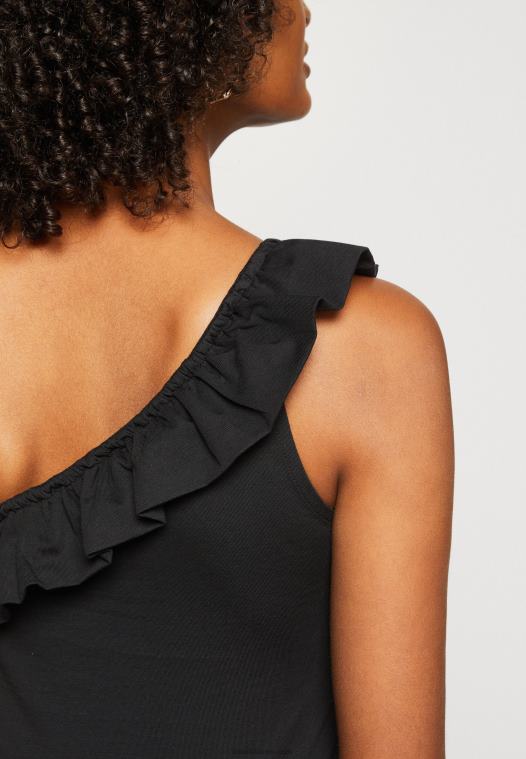 Anna Field kvinner topp svart P266L430