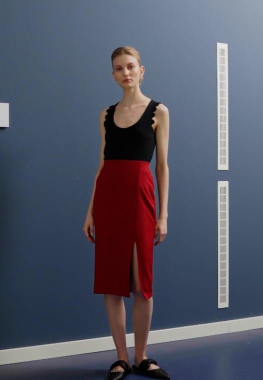 Anna Field kvinner topp svart P266L439