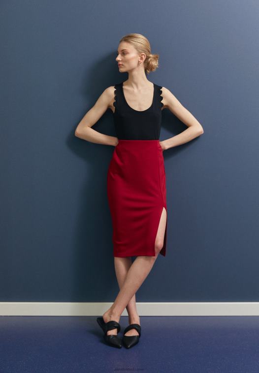 Anna Field kvinner topp svart P266L439