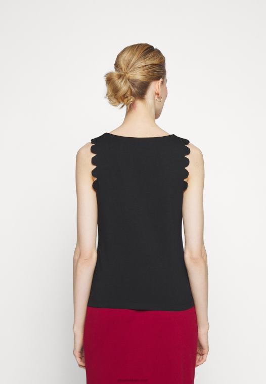 Anna Field kvinner topp svart P266L439