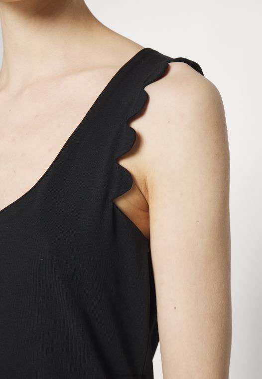 Anna Field kvinner topp svart P266L439